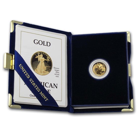 1/10 oz Proof Gold American Eagle (Random Year, w/Box & COA) 1/10 oz Proof Gold American Eagle (Random Year, w/Box & COA)